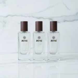 New Design 70ml Empty Square Luxury Cosmetic Packing 15mm Crimp Neck Crystal Glass Perfume Spraying Bottle