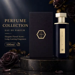 Niche Perfume 100ml Long Lasting Matte Black Hexagonal Bottle Elegant Fragrance Spray with Gold Cap EDP Arabic Style