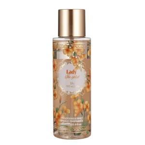 Women’s Body Spray Perfume, Long-Lasting Fragrance, Custom-Made from Samples, ODM Body Spray Perfume, Gold for Women
