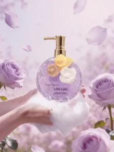 ODM OEM Amino Acid Petal Shower Gel Bath Whitening Moisturizing Body Wash Woman Deep Cleaning Natural Flavor Shower Gel Supplier