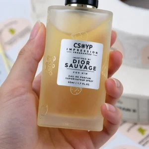 OEM Factory Custom Roll Perfume Fragrance Bottle Label Sticker Waterproof Oil Proof Self Adhesive Cosmetic Logo Printing