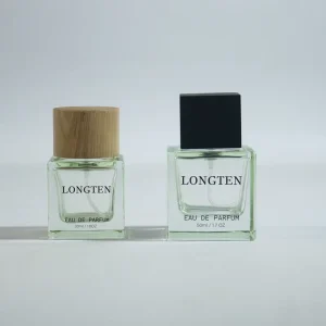 OEM Factory Luxury Square Natural Spray Crystal Perfume Bottles 30ml 50ml 100ml Screen Printed Pump Sprayer Glass