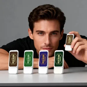 OEM Mens Cologne Gel Gift Box Lightweight Quick Absorbing Non Sticky Clean Formula Long Lasting Travel Friendly Solid Perfume