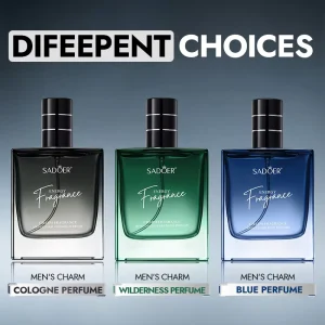 OEM SADOER Men Charming Blue Perfume 55ml Long Lasting Fragrance Fresh Fruity Eliminates Body Odors Eau De Cologne Private Label