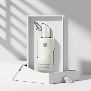 OEM ODM Minimalist Bamboo Fragrance Packaging Curved Silhouette for Eco Luxury Brands Perfume Container