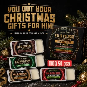 OEM ODM Private Label Custom Scent Portable Travel Size Alcohol Free Long Lasting Wax Based Premium Men Solid Cologne