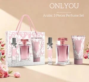ONLYOU Premium Arabian Ladies 3 in 1 Gift Set 20ml Perfume+50ml EDT+90ml Scented Body Lotion