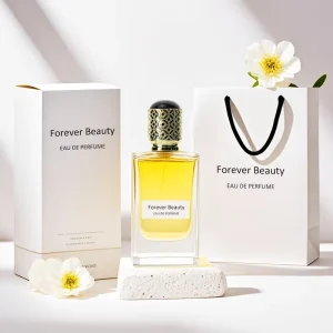 Oem Factory Reusable 30ml 50ml 100ml Empty Luxury Square Natural Spray Crystal Glass Perfume Bottle Packaging with Cap