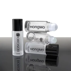 Oil Perfume Roll on Luxury Bottle Factory Roll on Deodorant Bottle 50ml White Cap and Plastic Roller
