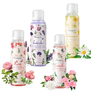 Organic Natural Flower Moisturizing Fragrance Perfume Aroma Rose Lavender Body Spray Chamomile Camellia Face Facial Toner Spray