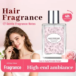 Organic Rose Hair Perfume Spray for All Hair Types Hydrating & Long Lasting Floral Fragrance
