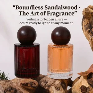 Oud & Sandalwood Unisex Perfume Oriental Woody Notes Light Long Lasting Fragrance with Temple Scent