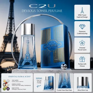 PARIS EIFFEL TOWER DESIGN PERFUME ORIENTAL FLORAL LONG LASTING EDP for DAILY TRAVEL GIFT SET