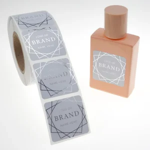 PET Matte Silver Stamping Foil Vinyl Sticker Label Roll for 30ml Bottles