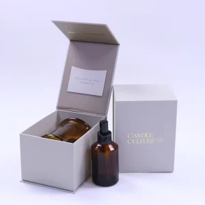 Paper Customized Magnetic Cosmetic Candle Jar Aromatherapy Diffuser Packaging Gift Box With Eva Insert