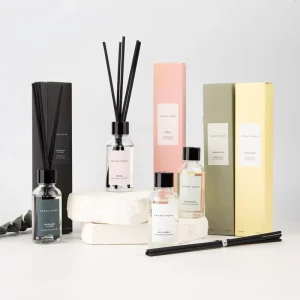 Perfume 30ML Bathroom Scent Oil Sticks Diffuser Set Air Freshener Aromatherapy with Custom Scents
