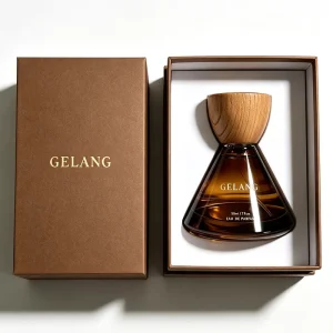 Perfume Bottle 50ml Conical Amber Glass Perfume Bottle Custom Box OEM ODM Custom Logo Empty Fragrance Spray Bottle