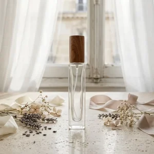 Perfume Bottles with Dark Wooden Caps 3ml 5ml 10ml 15ml Perfume Spray Glass Bottles
