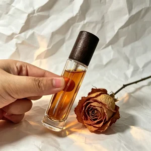 Perfume Glass Tube Spray Bottle 15ml Clear Empty Glass Perfume Packaging Bottles With Pumps and Lids