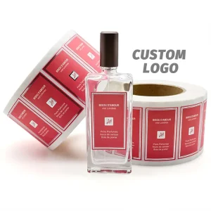 Perfume Label Custom Waterproof Oil Resistant Gold Foil Adhesive Vinyl Sticker Roll Perfume Bottle Labels