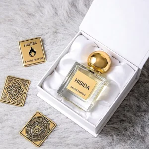 Perfume Luxury Label Sticker Aluminum Bottle Metal Sticker Custom Logo Sticker Metal Private Label