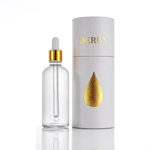 Perfumed Serum Glass Bottles 30ml 50ml 100ml Bottle with Gold Dropper for Essence Oil Perfume Cosmetic