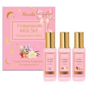 Pink Fragrance Mist Gift 3pcs Box Long-lasting Warm Floral Scent Portable Perfume Spray Sets