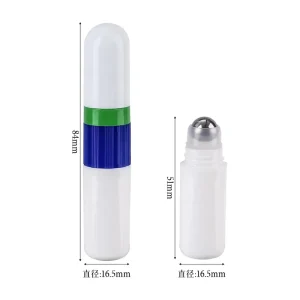 Plastic Roll on Bottle with Steel Roller Ball Luxury Roll on Perfume Bottle Essential Oil Glass Roll on Bottle 20ml