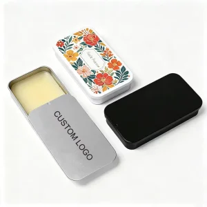 Pocket Size Custom Printing Metal Case Scent Retention Container 10g Solid Perfume Slider Tin Box