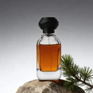 Popular Factory New Design 50ml 100ml Empty Square Luxury Creative Glass Perfume Cosmetic Bottle with Spray Pump