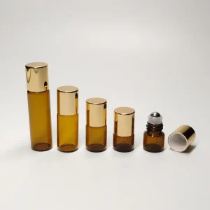 Popular Glass Bottle Roll on Bottle With Metal Steel Roller and Aluminum Cap for Essential Oil Packaging