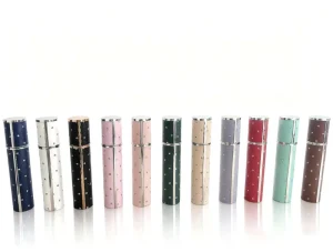 Portable Mini Perfume Atomizer Bottle Spray 10ml Customizable Glass Aluminum Perfume Fragrance Sample Bottles
