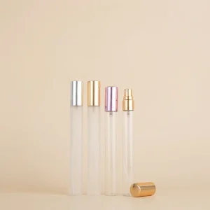 Portable Refillable 15ml 20ml Round Glass Perfume Atomizer Custom Color Frosted & Clear Pump Sprayer Bottle Customizable Logo