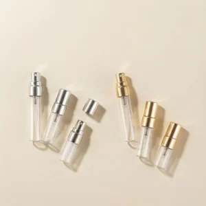 Portable Travel Size 2ml 3ml 5ml Clear Glass Perfume Spray Bottle Screw Cap Screen Printed Fine Mist Sample Vials
