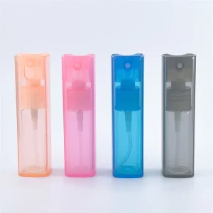 Portable Travel Sterilized Spray Bottle Semi Transparent Rectangle Portable Sprayer Bottle Custom Perfume Bottle
