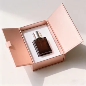 Premium Elegant Custom Shaped Perfume Gift Box Set with Kraft Paper and Recycled Materials for Birthday Gifting