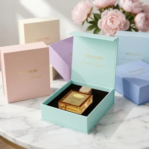 Premium Perfume Sample Packaging Box with Matt Lamination Recycled Materials Custom Logo for Luxury Branding Gift Use