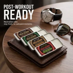 Premium Quality Fragrance Pocket Friendly Natural Wax Based Compact Portable Alcohol Free 4 Scents Daily Use Men Solid Cologne