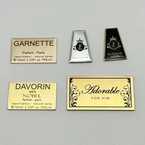 Price Custom Luxury Packaging Private Label Embossed Metal Logo Adhesive Waterproof Skin Care Sticker