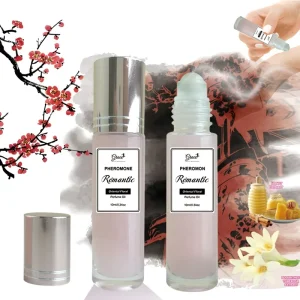 Private Label 10ml Perfume Oil Plum Cilantro Tuberose Honey Amber Vanilla Smell Pheromone Infused Essential Oil Perfume Roller