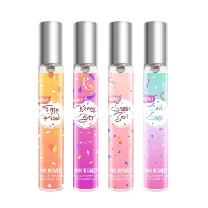 Private Label 20ml Travel Mini Body Spray Perfume 4pcs set Fine Fragrance Body Mist Set for Women