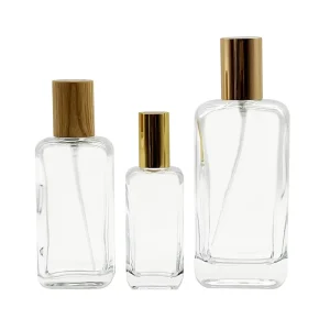 Private Label Perfume Packaging 25ml 50ml 100ml Perfume Glass Bottles with Wooden Cap