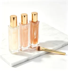 Private Logo 100ML Moisturizing Natural Body Shimmer Oil Spray Pink Glow Liquid Highlighter Perfume Flavor Custom Body Oil