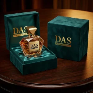Professional Crimp Neck Emerald Green Velvet Box Geometric Shape Crystal Glass Crimp Perfume Bottle with Gold Pump