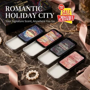 RTS Romanic Holiday City Solid Perfume Set 10g*4 Pcs Solid Perfume Balm for Women&Men Portable Pocket Solid Perfume