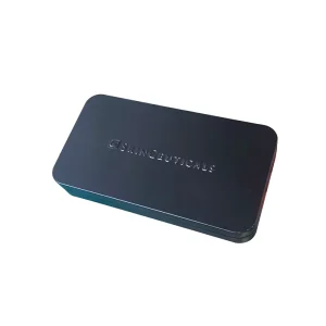 RTS Sliding Metal Box Finger Sleeve Storing Solid Perfume Flip Top Metal Box