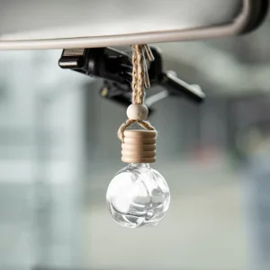 Ready To Ship Car Diffuser Bottle Hanging Empty Round 10ml Perfume Car Smell Wood Air Freshener Perfume Home Airfreshner For Car