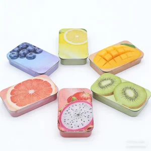 Recyclable Mint Solid Perfume Soap Sliding Tin Box Factory Custom Empty Small Rectangle Slide Top Lid Metal Box