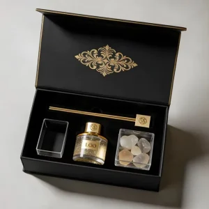 Recyclable Perfume Magnetic Packaging Boxes Aromatherapy Candle and Diffuser Gift Box
