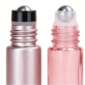 Refillable 5ml 10ml 15ml Leakproof Essential Oil Glass Roll on Bottle Empty Transparent Amber Perfume Roller Ball Tester Bottle